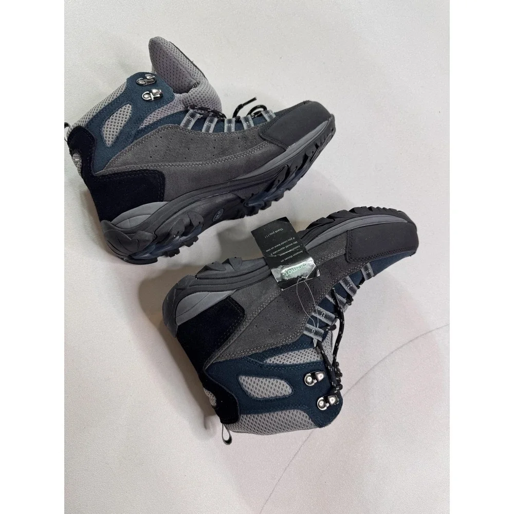 Riemot Boots Womens Size 8 Gray Suede Waterproof Lace Up Ankle Snow Winter